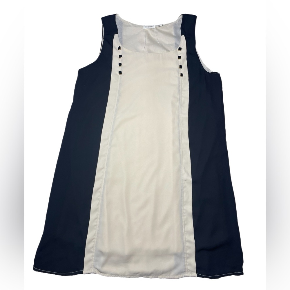 Gorgeous Cream Black W/ Gold Button Detail Dress